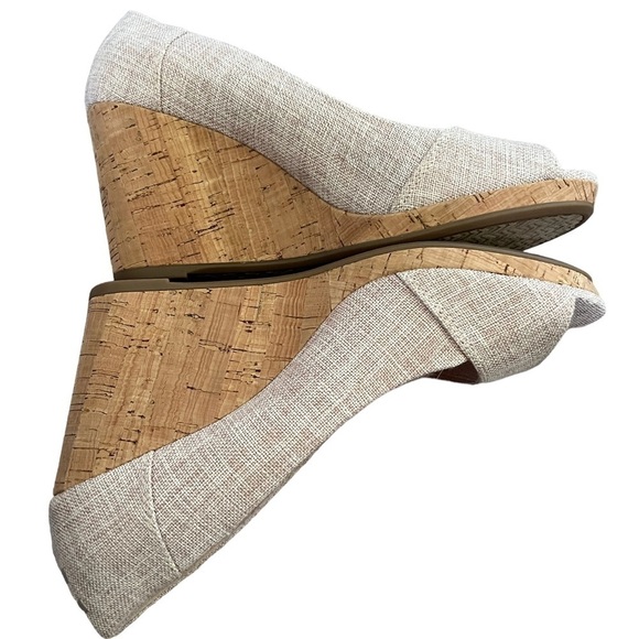 Tom’s Linen Wedge Pink - Picture 4 of 5